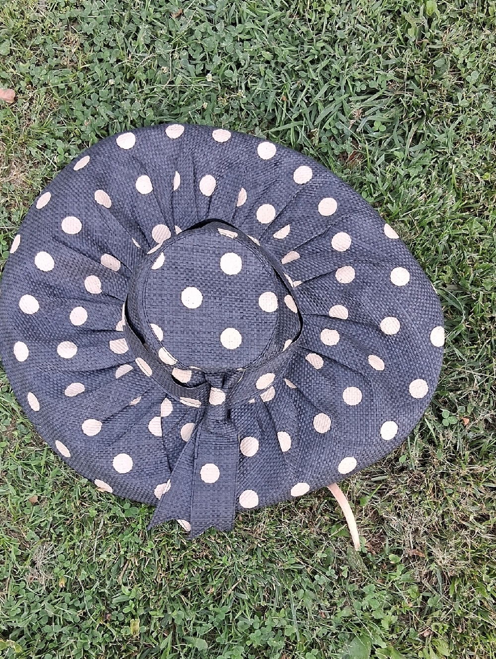 Mud Pie Tan Braided Wide Brim Sun Hat with Tie
